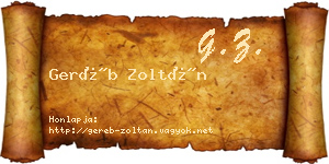 Geréb Zoltán névjegykártya