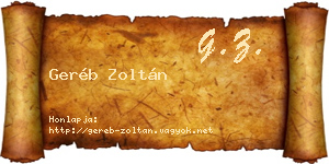 Geréb Zoltán névjegykártya